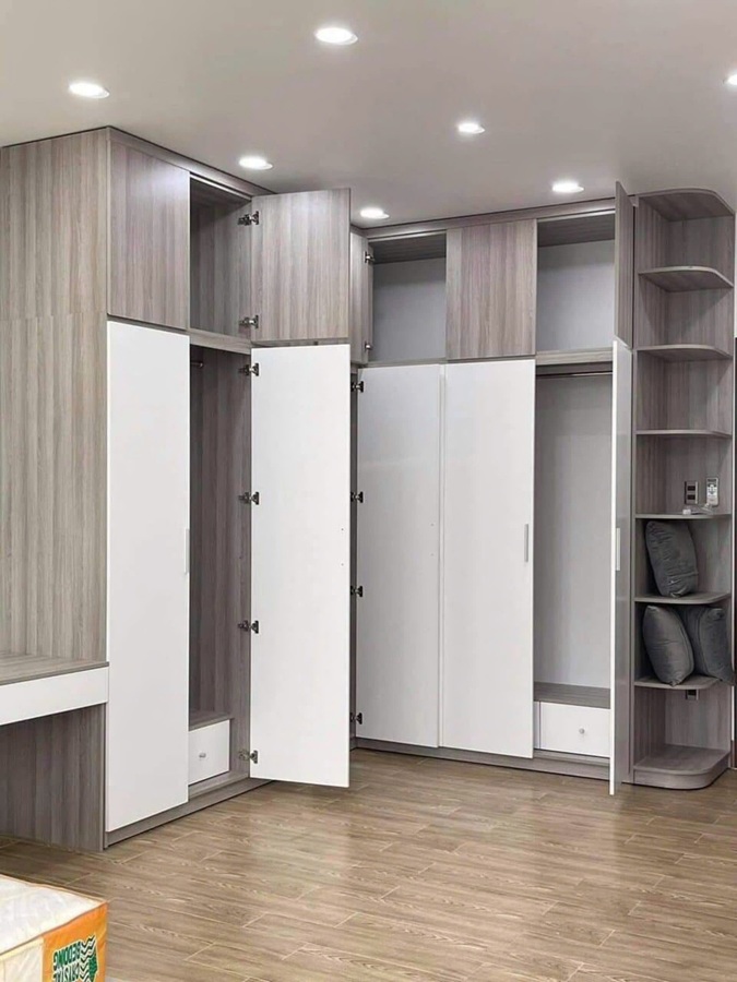 Tủ quần áo gỗ công nghiệp kịch trần