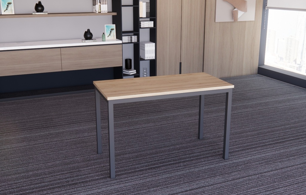 Bàn làm việc chân sắt vuông 30x30x1.2mm sơn tĩnh điện